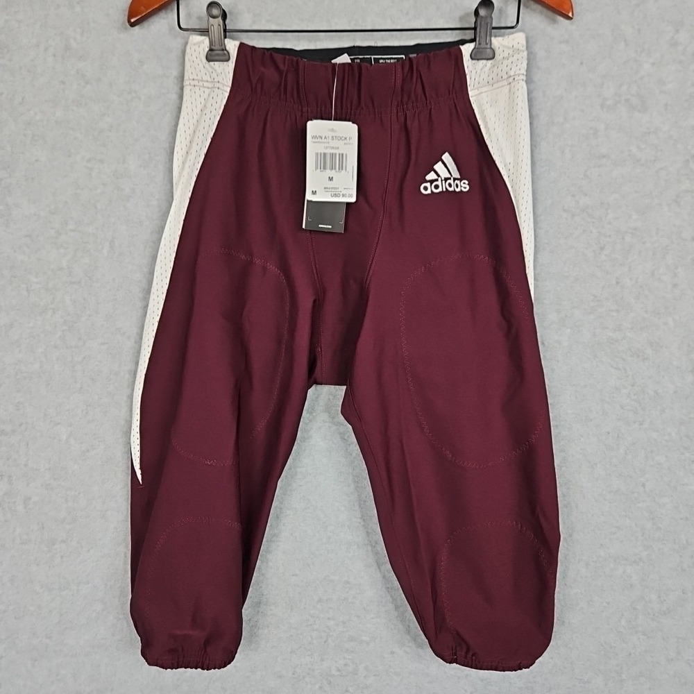 Adidas Woven A1 Stock Football Pants Men's Size Medium Maroon New GG7414